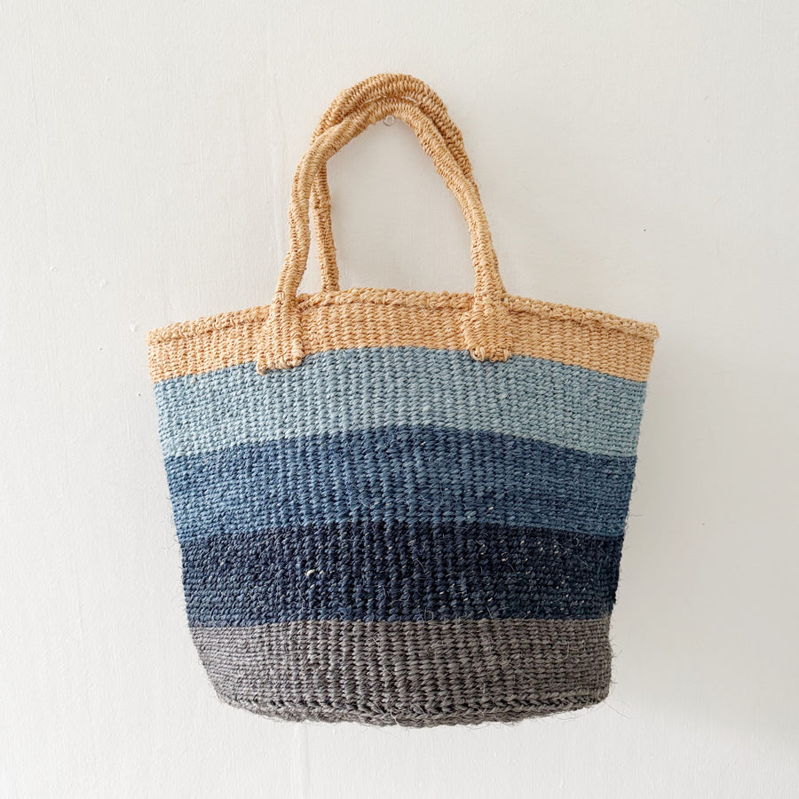 Medium Sisal Tote: Tidal Pool