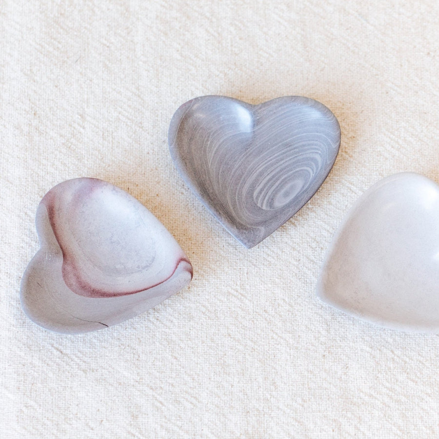 Soapstone Heart Dish: Storm - Amsha