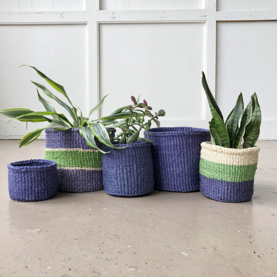 Storage Plant Basket: Periwinkle
