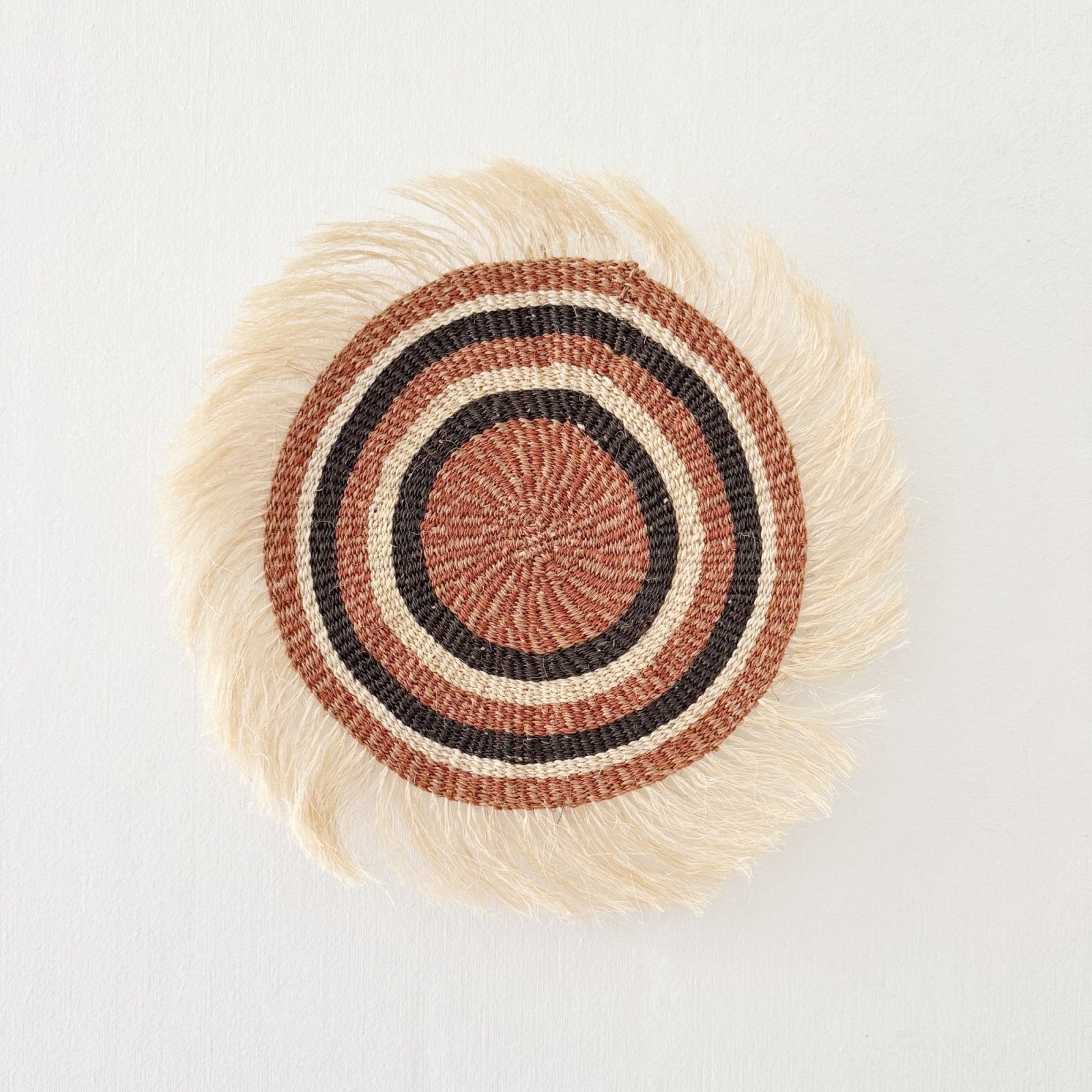 11" Sisal Wall Hanging Trivet: Assortment 3 - Amsha