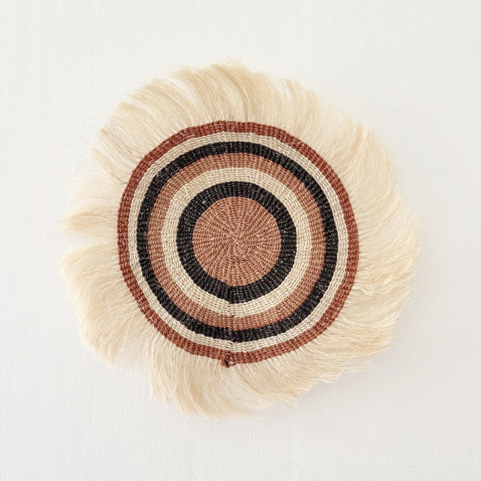 11" Sisal Wall Hanging Trivet: Assortment 3 - Amsha