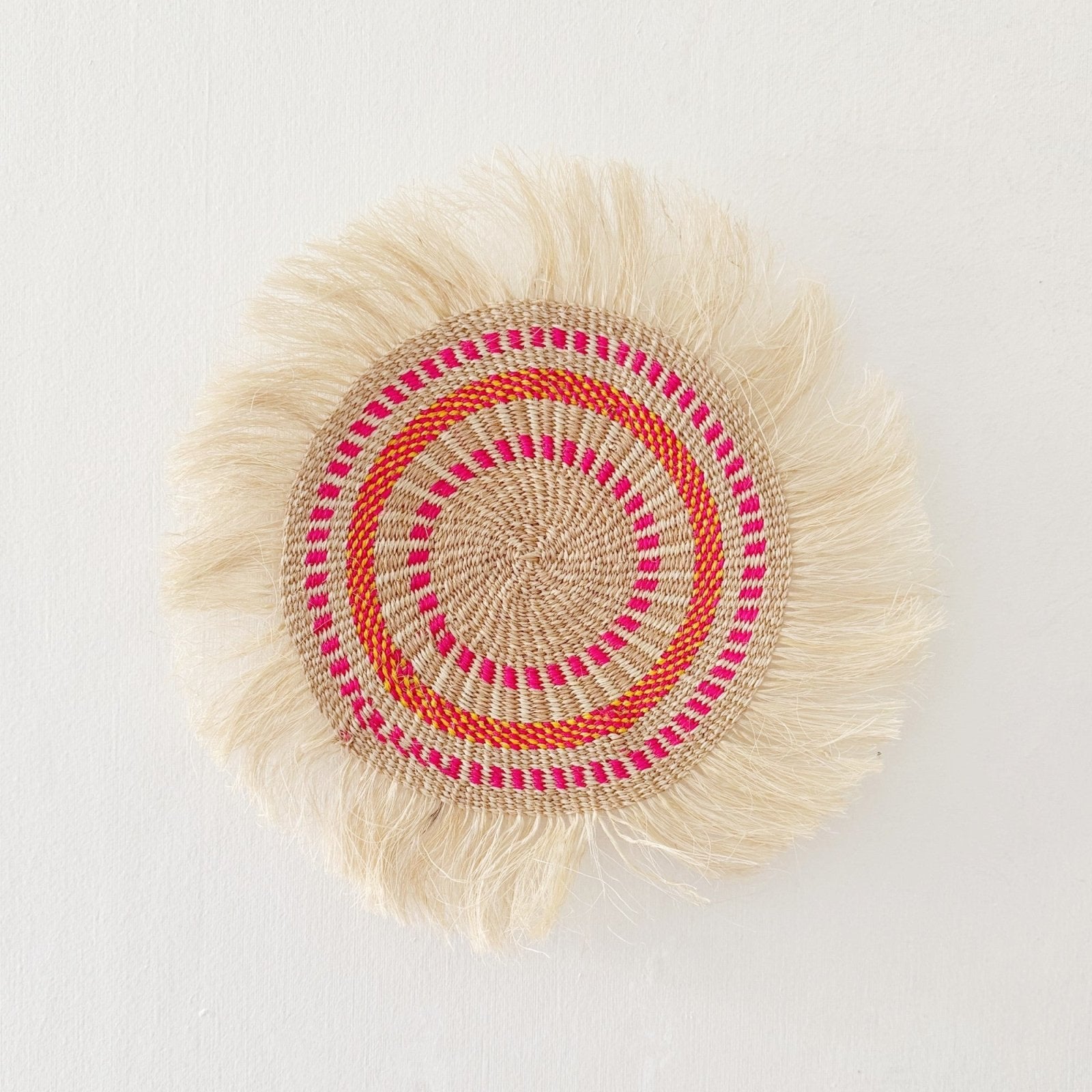 11" Sisal Wall Hanging Trivet: Assortment 5 - Amsha