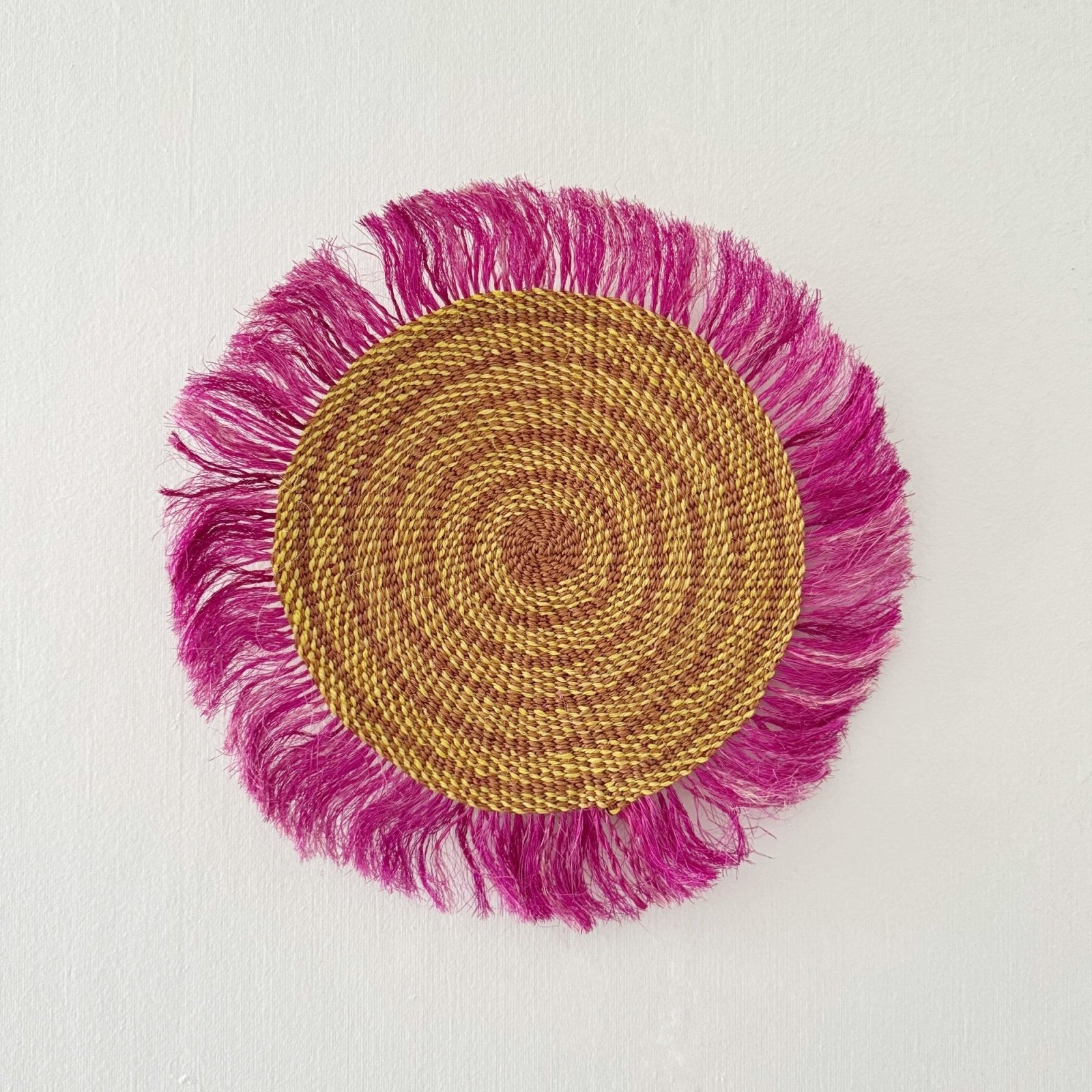 11" Sisal Wall Hanging Trivet: Assortment 5 - Amsha