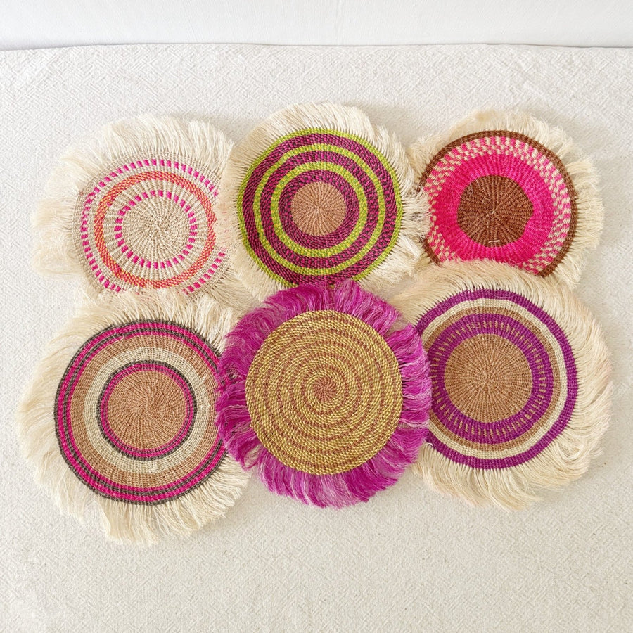 11" Sisal Wall Hanging Trivet: Assortment 5 - Amsha