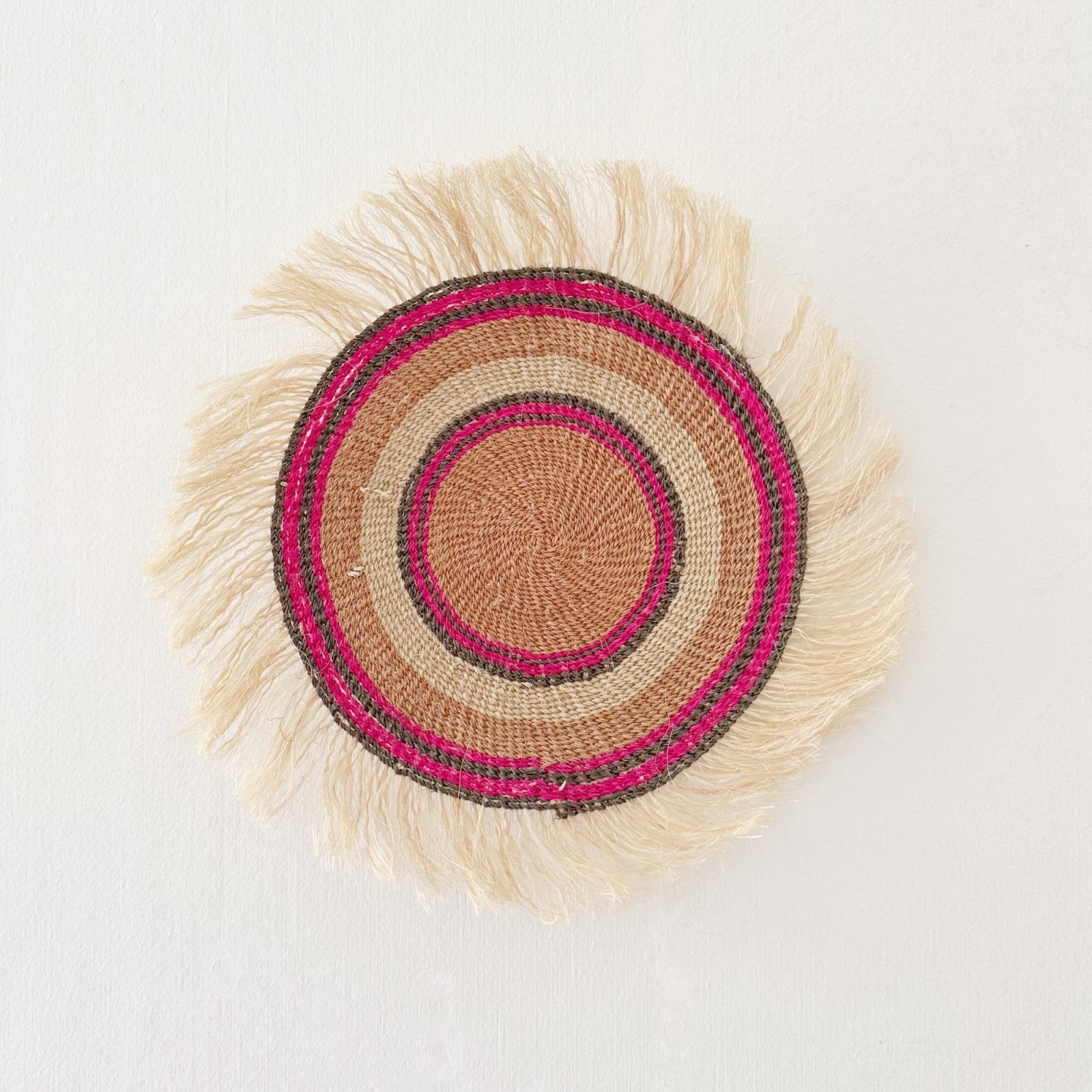 11" Sisal Wall Hanging Trivet: Assortment 5 - Amsha