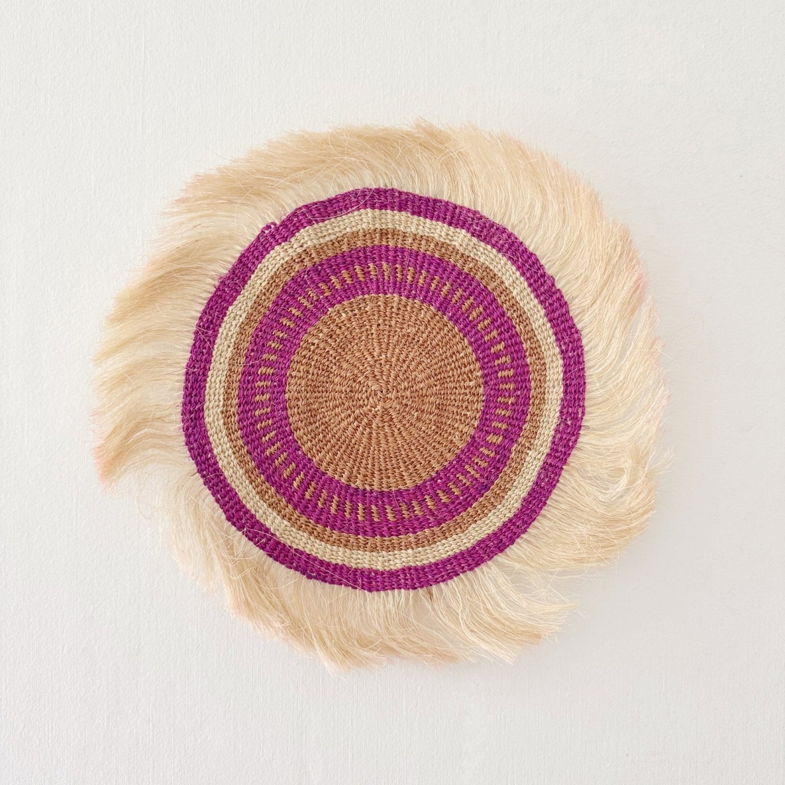 11" Sisal Wall Hanging Trivet: Assortment 5 - Amsha