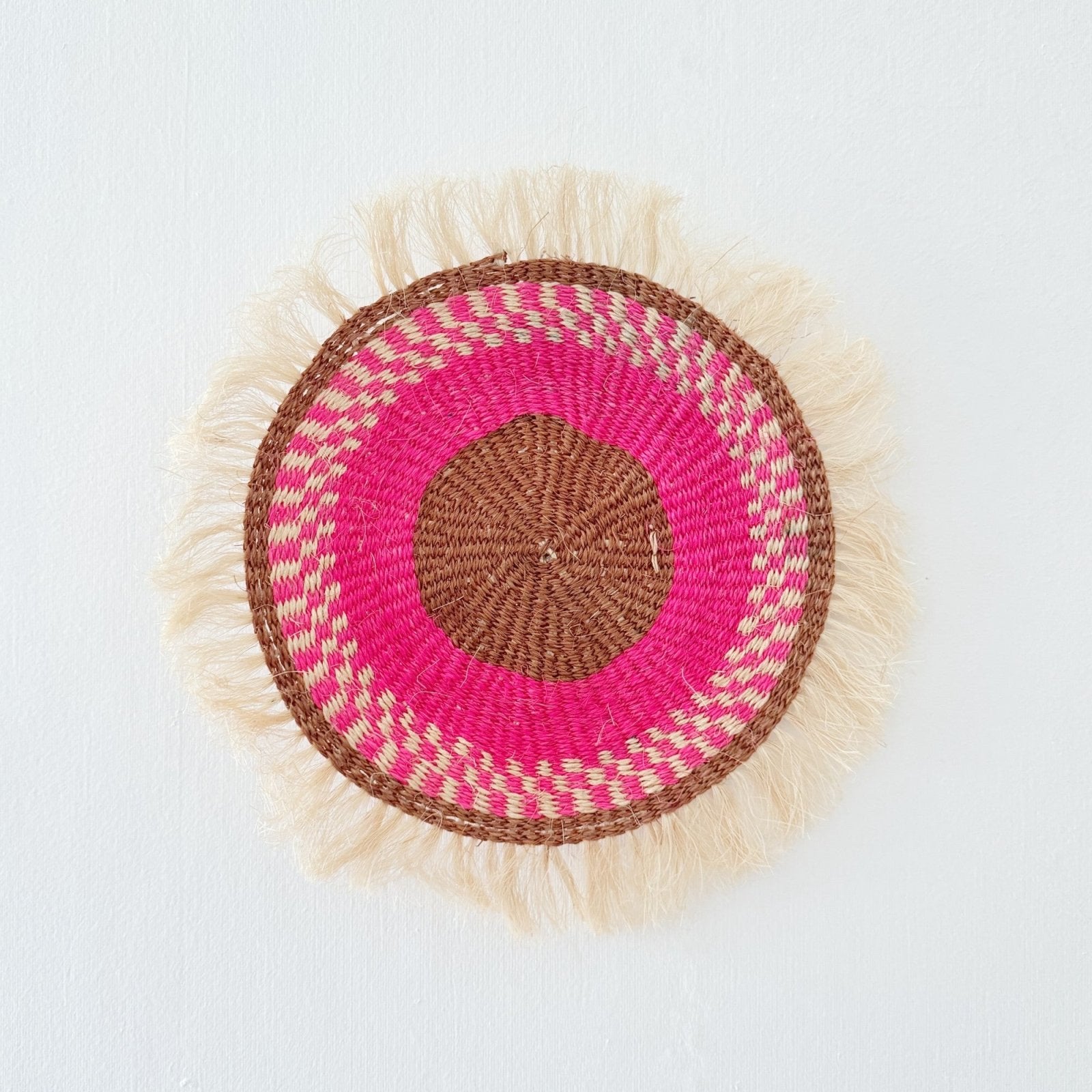 11" Sisal Wall Hanging Trivet: Assortment 5 - Amsha