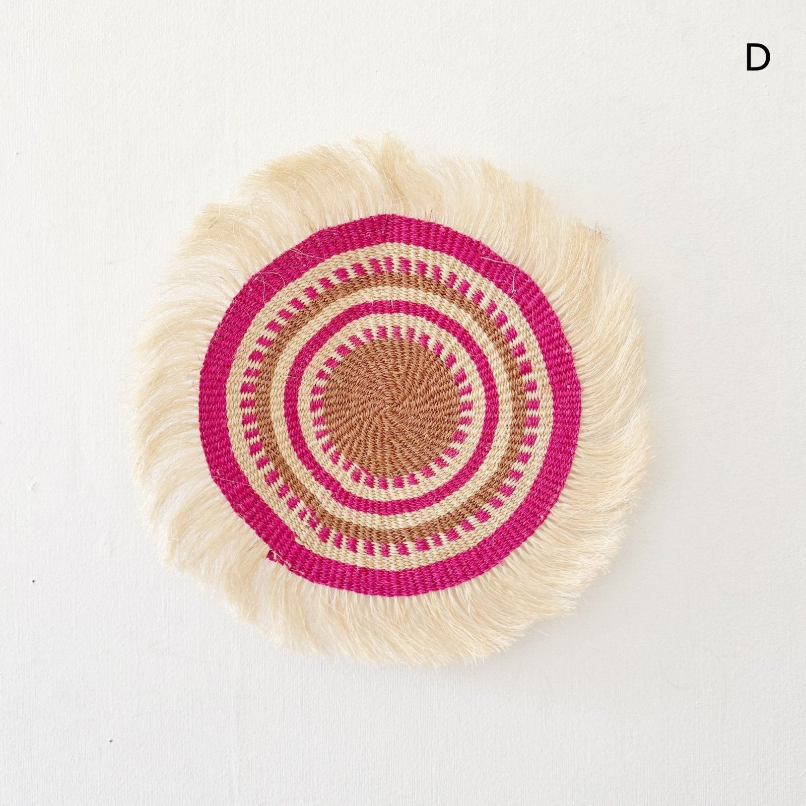 11" Sisal Wall Hanging Trivet: Assortment AD - Amsha