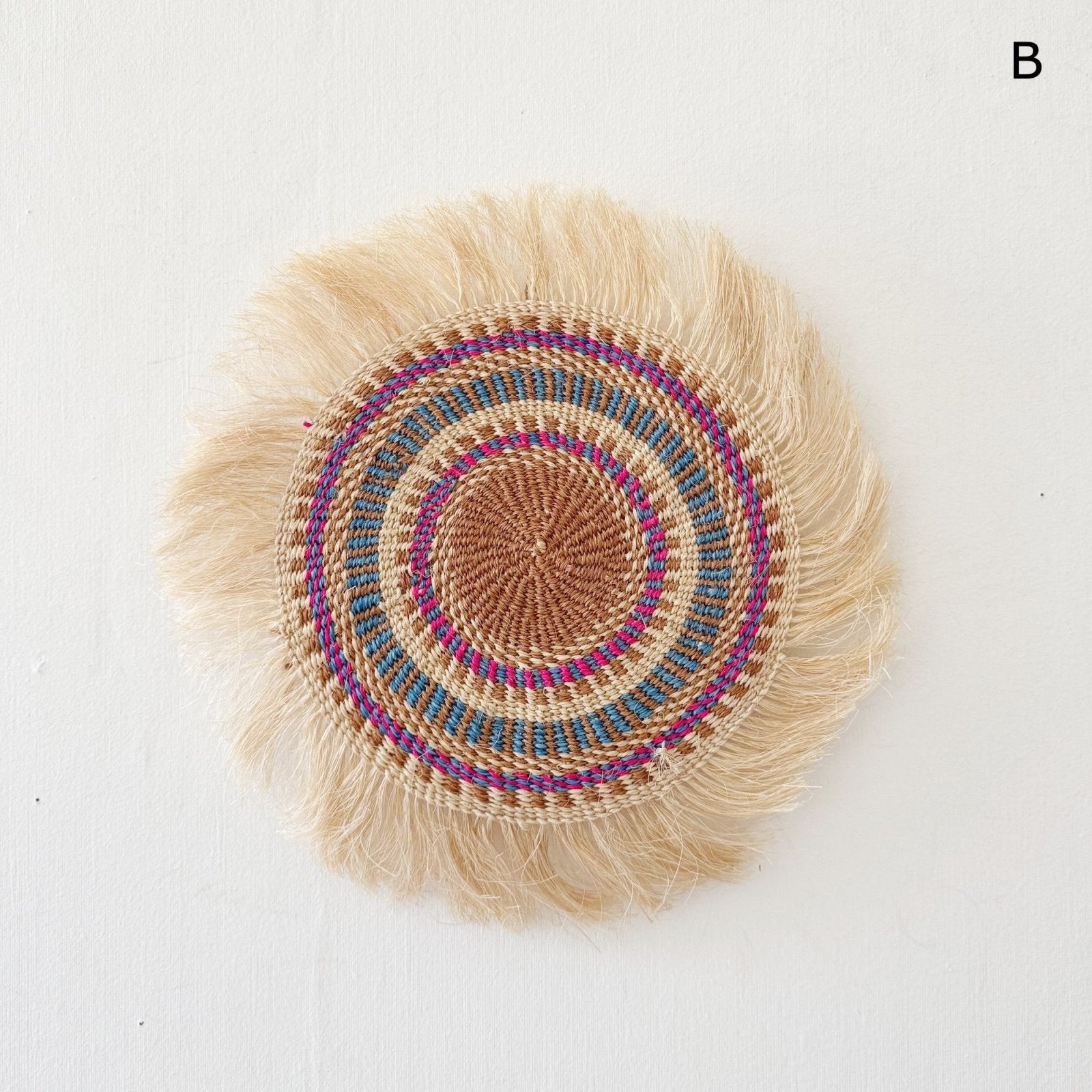 11" Sisal Wall Hanging Trivet: Assortment AD - Amsha