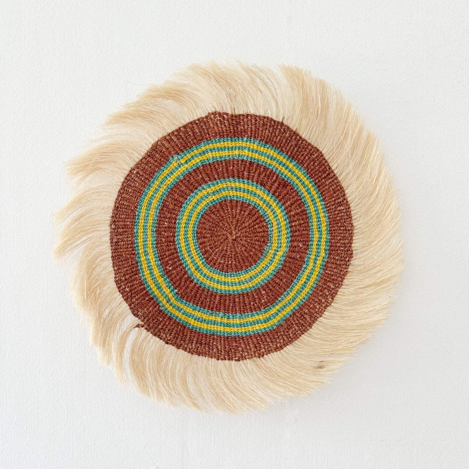 12" Sisal Wall Hanging Trivet: Assortment 2 - Amsha