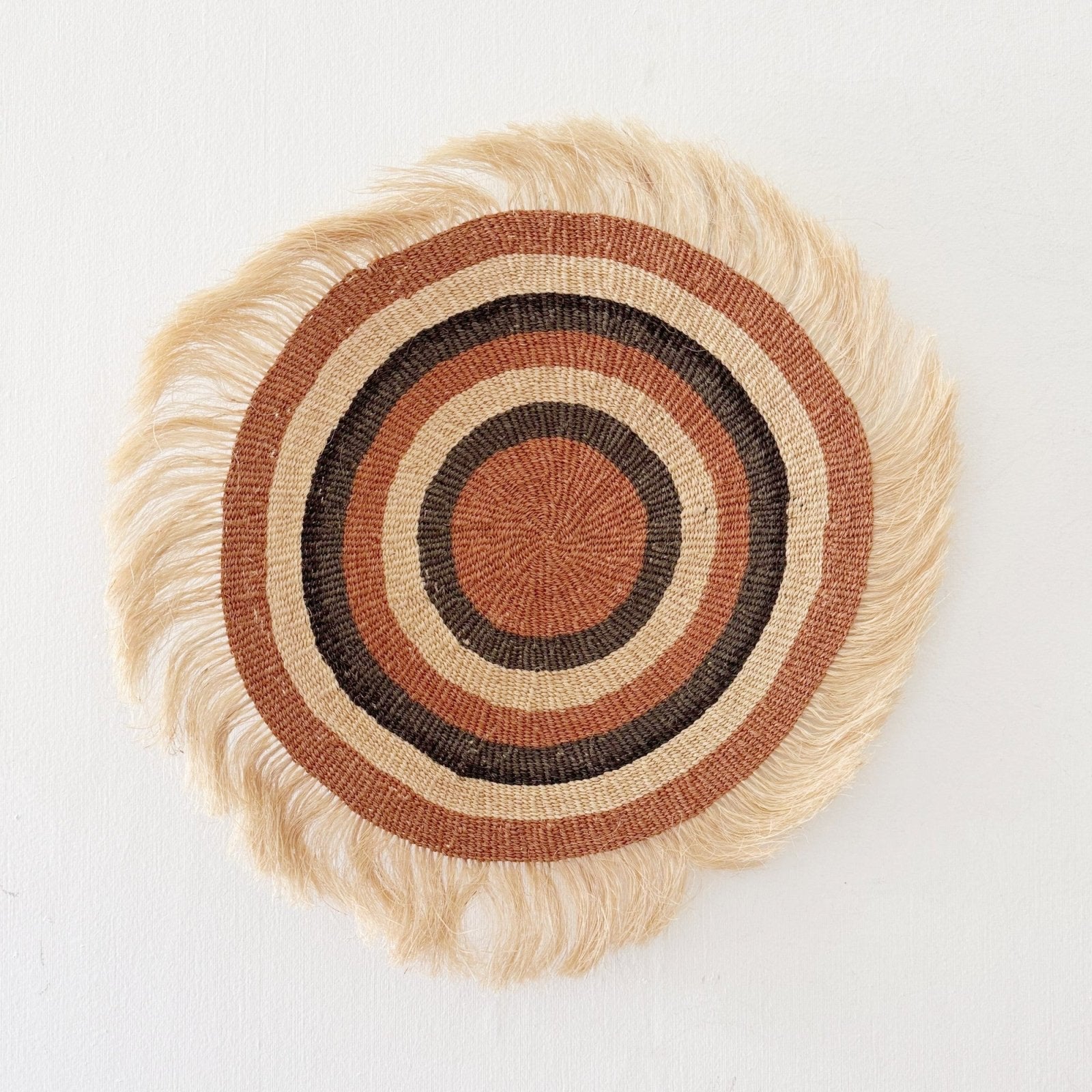 14" Sisal Wall Hanging Trivet: Assortment 6 - Amsha