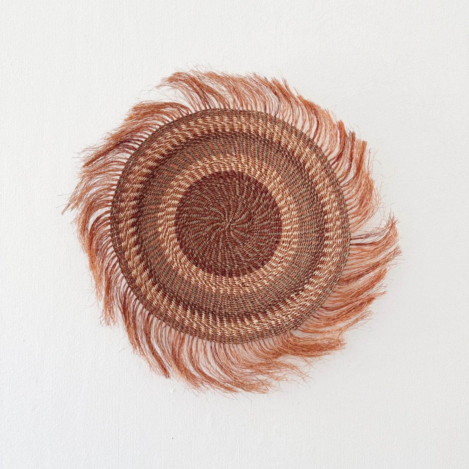 14" Sisal Wall Hanging Trivet: Assortment 6 - Amsha