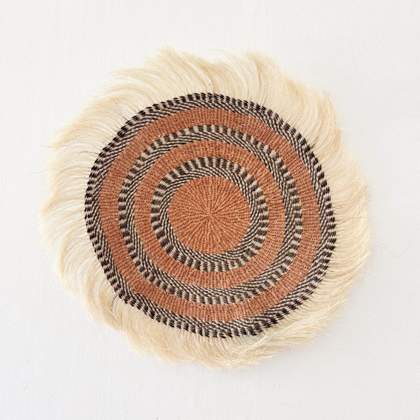 14" Sisal Wall Hanging Trivet: Assortment 6 - Amsha