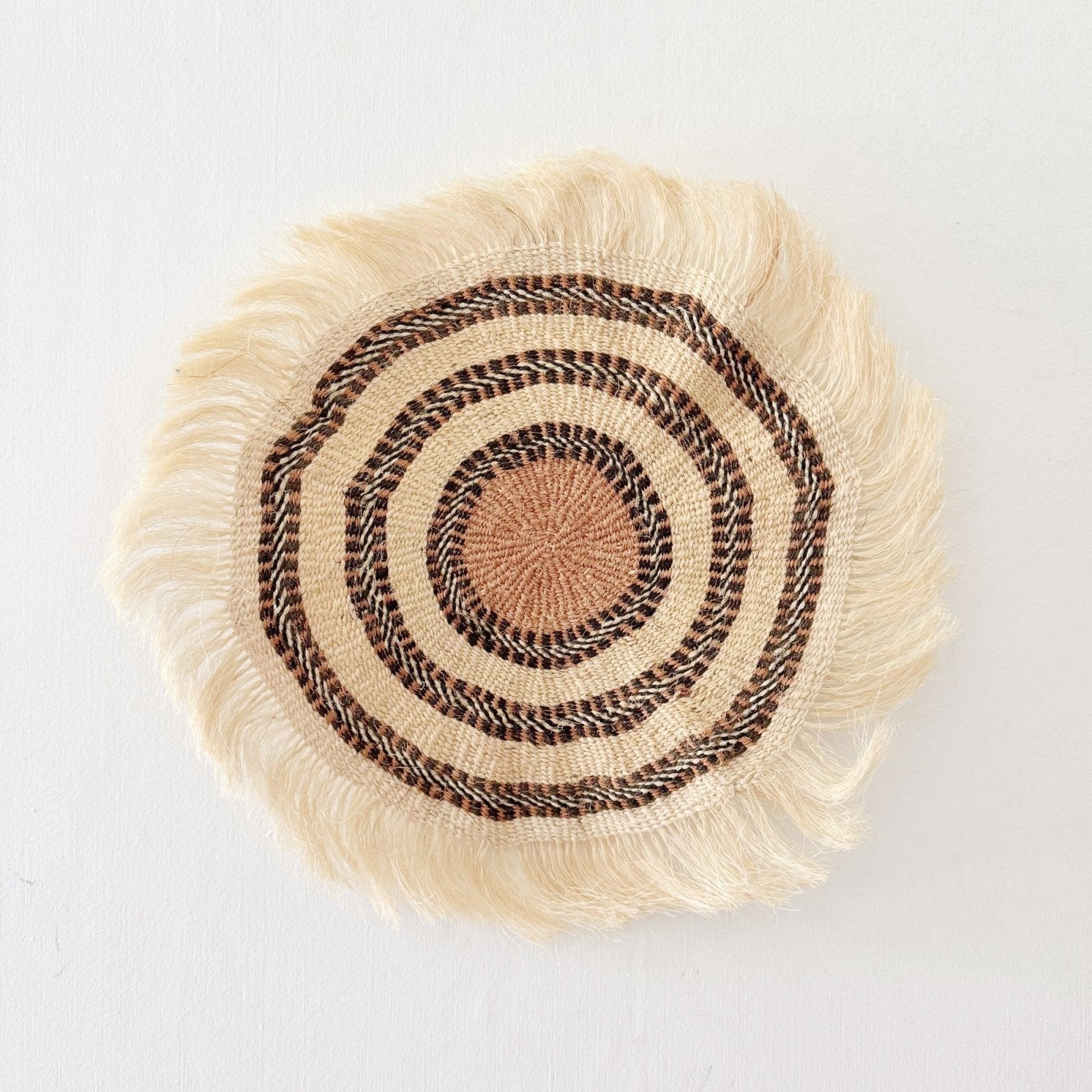 14" Sisal Wall Hanging Trivet: Assortment 6 - Amsha