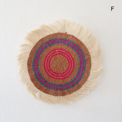 14" Sisal Wall Hanging Trivet: Assortment AC - Amsha