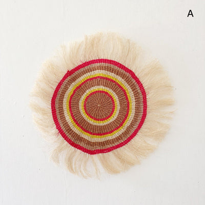 14" Sisal Wall Hanging Trivet: Assortment AC - Amsha