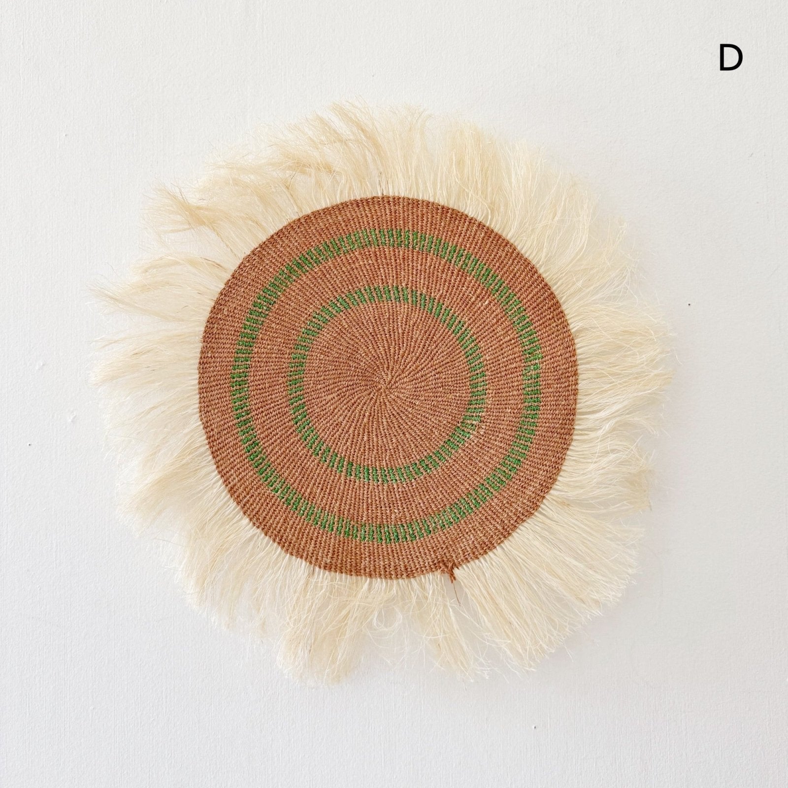 14" Sisal Wall Hanging Trivet: Assortment AC - Amsha