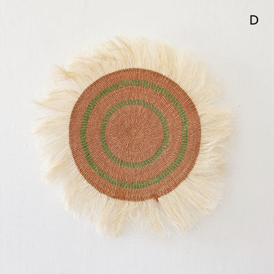 14" Sisal Wall Hanging Trivet: Assortment AC - Amsha