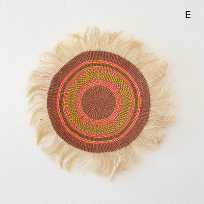 14" Sisal Wall Hanging Trivet: Assortment AC - Amsha