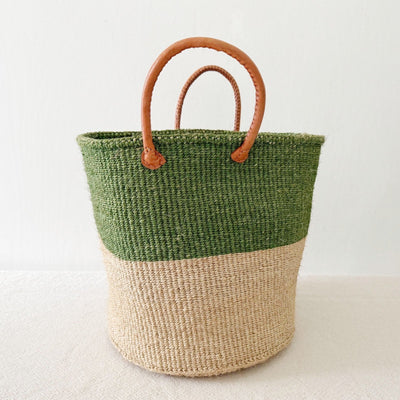 14" XL Floor Basket: Olive II - Amsha