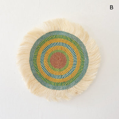 15" Sisal Wall Hanging Trivet: Assortment AB - Amsha