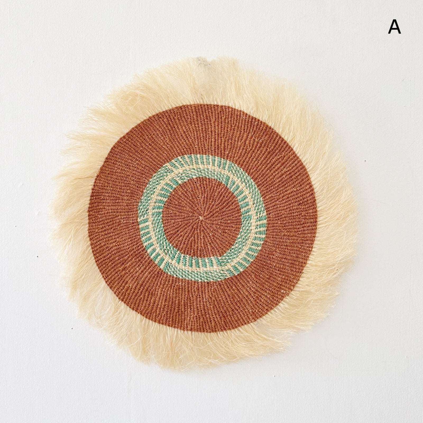 15" Sisal Wall Hanging Trivet: Assortment AB - Amsha