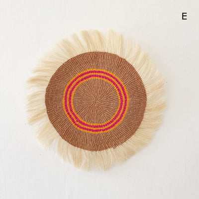 15" Sisal Wall Hanging Trivet: Assortment AB - Amsha