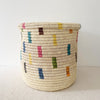 19" Lidded Palm Basket #111 - Amsha