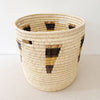 19.5" Turkana Palm Storage Basket: Mustard & Black - Amsha