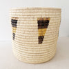 19.5" Turkana Palm Storage Basket: Mustard & Black - Amsha