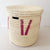 20" Lidded Palm Basket: Pink V