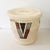22" Lidded Palm Basket- Neutral V