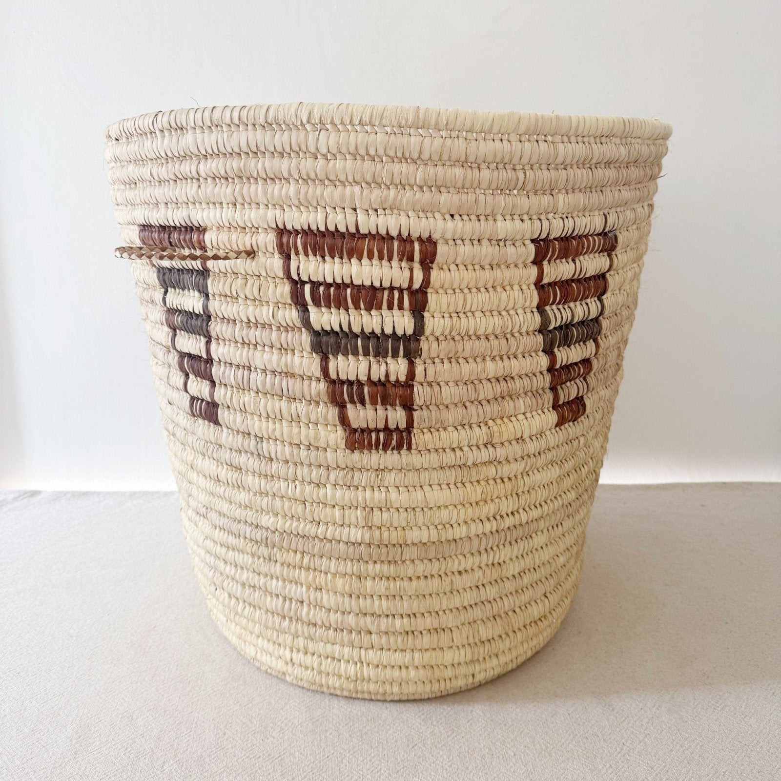 23" Turkana Palm Storage Basket: Parallel - Amsha