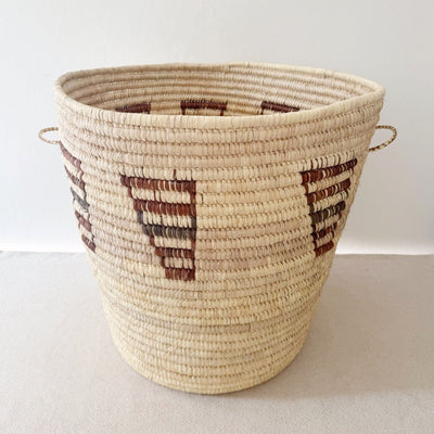 23" Turkana Palm Storage Basket: Parallel - Amsha