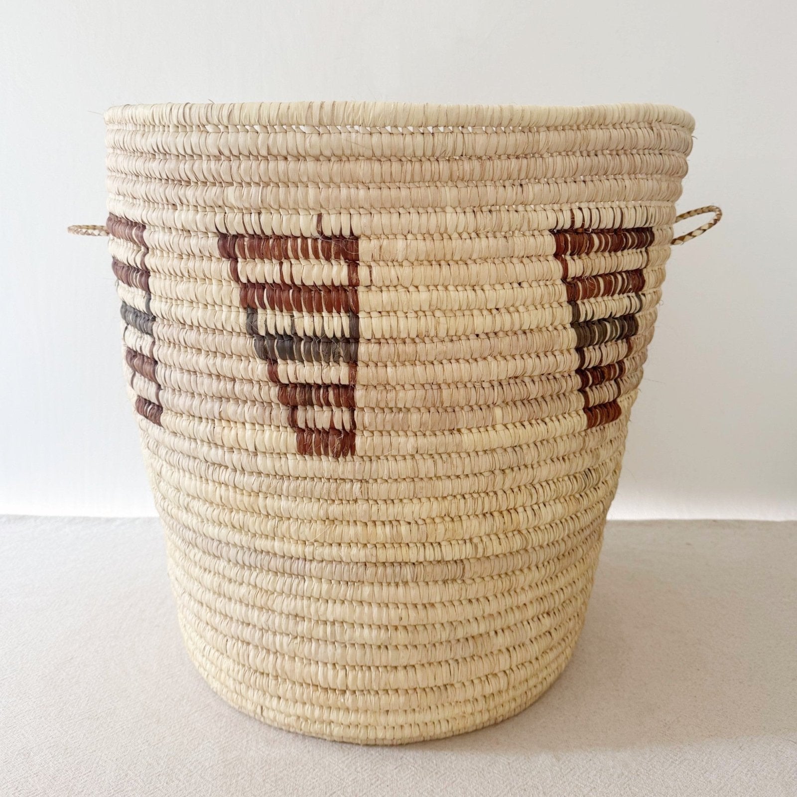 23" Turkana Palm Storage Basket: Parallel - Amsha