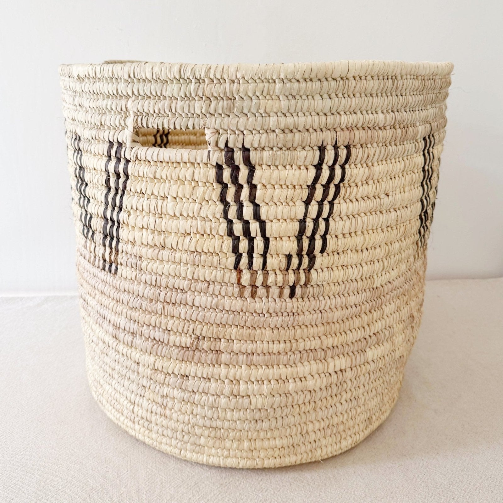 23" Turkana Palm Storage Basket: Triple Vee - Amsha