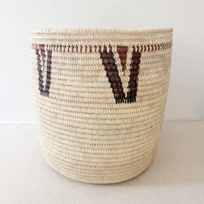 23" Turkana Palm Storage Basket: Vee Dash - Amsha