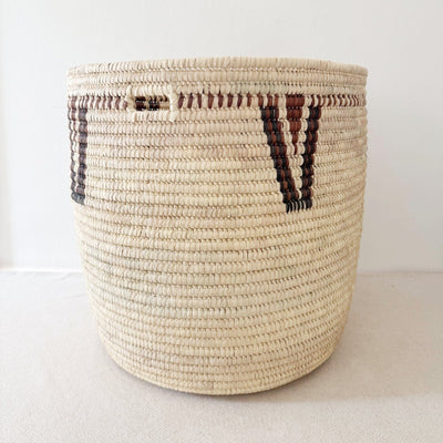 23" Turkana Palm Storage Basket: Vee Dash - Amsha