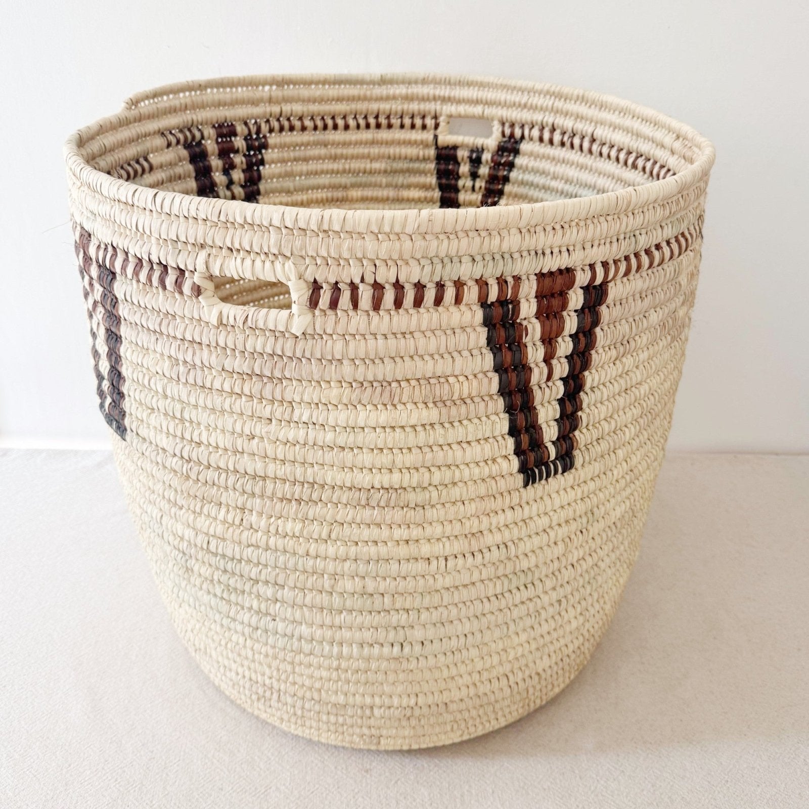 23" Turkana Palm Storage Basket: Vee Dash - Amsha