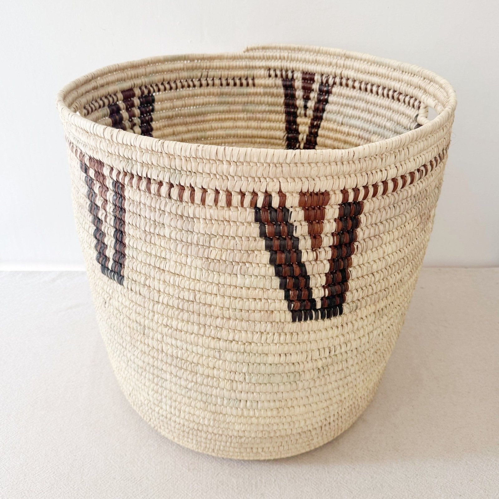 23" Turkana Palm Storage Basket: Vee Dash - Amsha