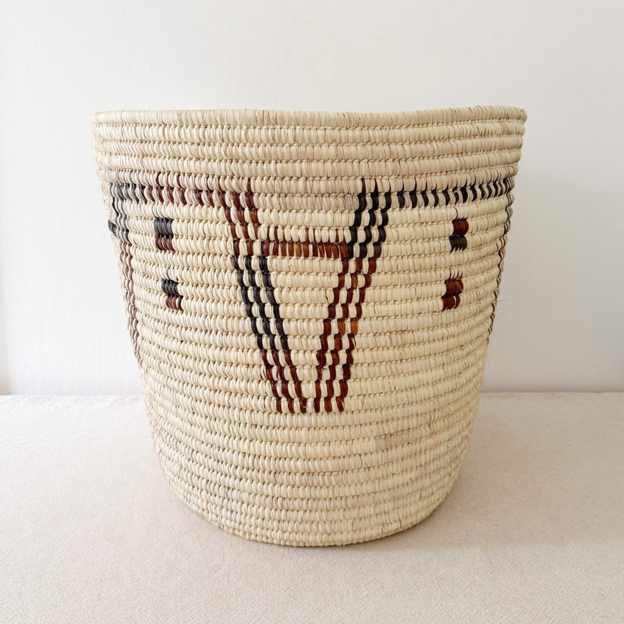 24" Turkana Palm Storage Basket: Geometric