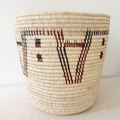 24" Turkana Palm Storage Basket: Geometric - Amsha