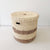 18.5" Lidded Palm Basket- Brown Checker