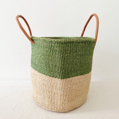 14" XL Floor Basket: Olive II