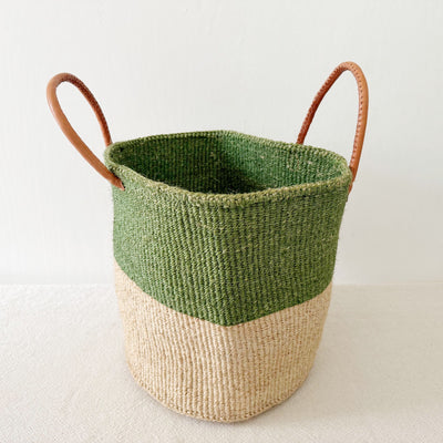 14" XL Floor Basket: Olive II