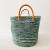 14" XL Floor Basket: Blue & Green