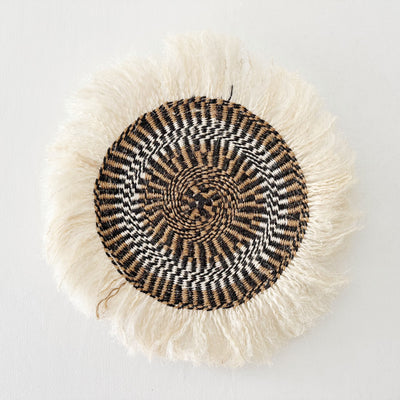 16" Sisal Wall Hanging Trivet: Kitai