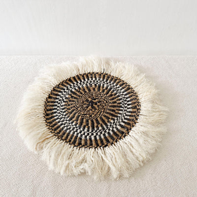16" Sisal Wall Hanging Trivet: Kitai