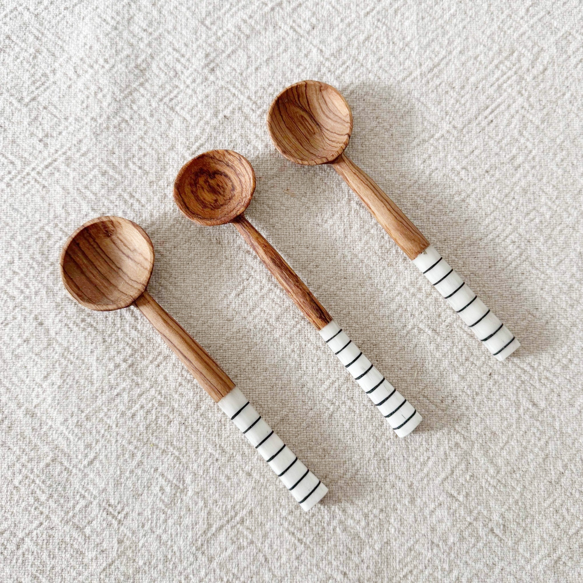Olive Wood Hand-carved Spoon for Coffee & Salts