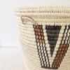 22" Lidded Palm Basket- Neutral V